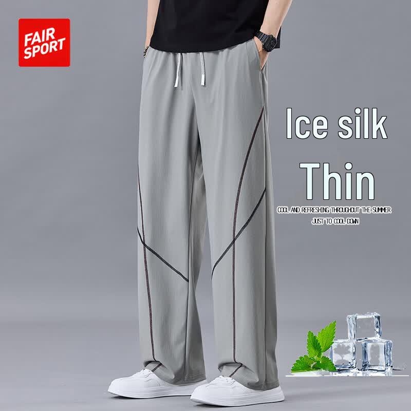 FAIR SPORT Men s Ice Silk Breathable Quick-Dry Casual Sports Pants 4XL