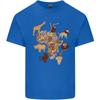Africa Wildlife Map Giraffe Rhino Ape Elephant Lion Unisexs Light Cotton TShirt