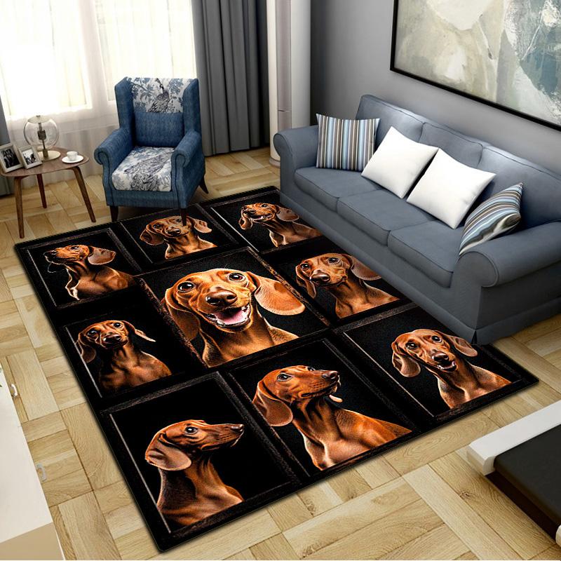 Bull Dogs Carpet Rug for Living Room Bedroom Home Sofa Decoration,Kids play Non-slip Floor Mat