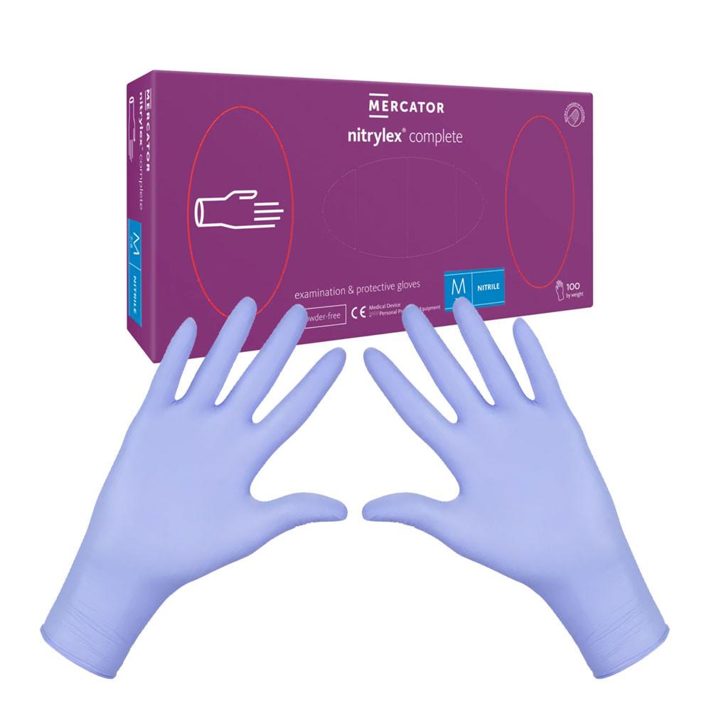 Nitrile Gloves Purple Mercator Nitrylex Complete 100 Pieces