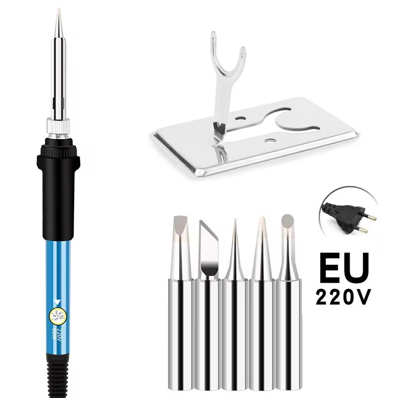 60W Electric Soldering Iron EU/US/UK Plug Temperature Adjustment Soldering Iron Household Electronic Welding Repair Tool