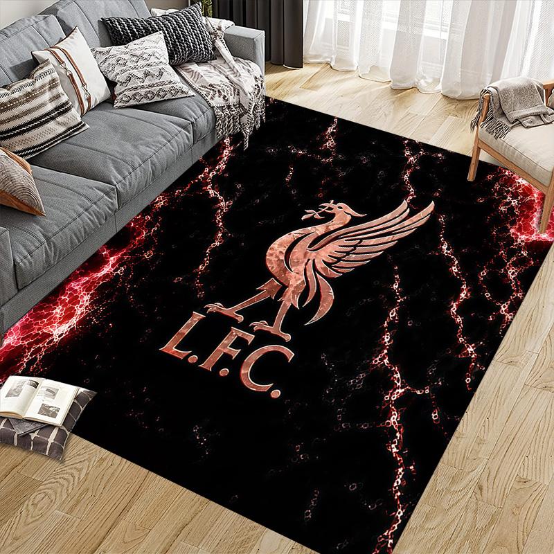 Liverpool Flannel Pattern Square Carpet,Area Rug,Carpet Rug for Living Room Bedroom Sofa Playroom Decor,Non-slip Floor Mat