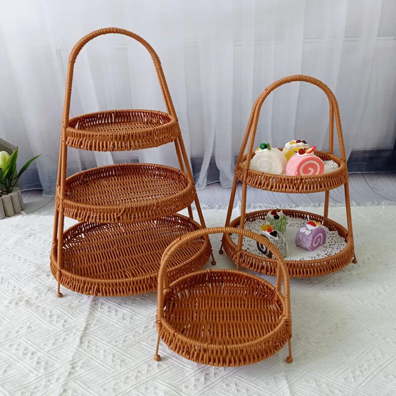 Naijiang Koszyk do serwowania i przechowywania z plecionki rattanowej