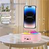 Bluetooth Speaker & Phone Holder with Rotating Stand, Cool Lights, Adjustable Height, and Large Volume