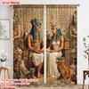 2pcs  2D plane printing Curtains Ancient Egyptian Culture Versatile 100% Polyester (without rod) All Seasons Perfect for Bedroom