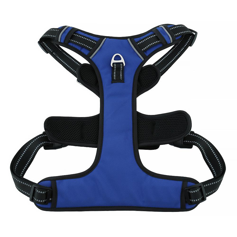 2026 Pet Chest Strap Large and Medium-sized Dog Breathable Leash Vest Type Telescopic Anti-lost Large Dog (Dark blue,XS) темно-синий