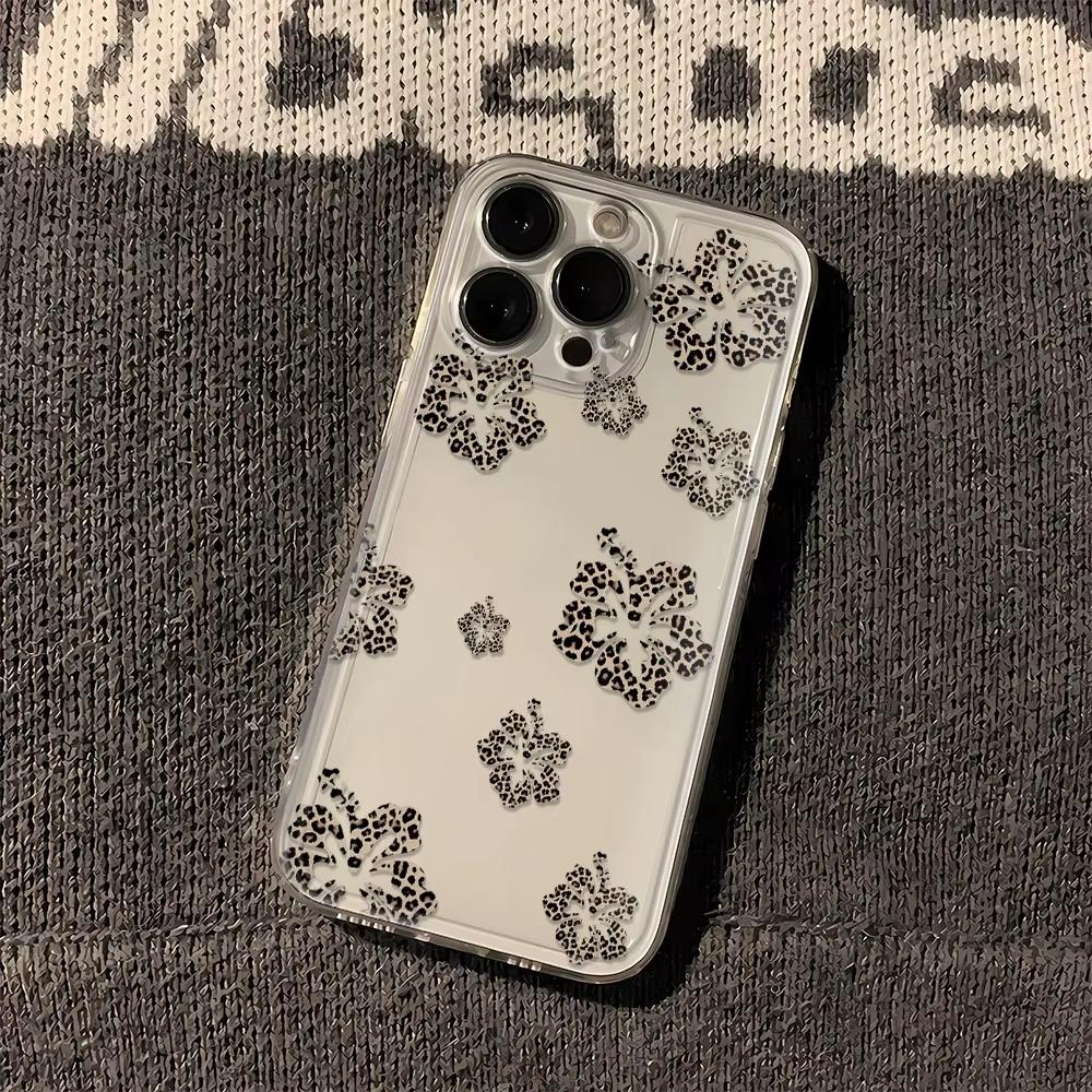 

Rose red leopard print Clear Phone Case for iPhone 17 Pro Max 16 15 Pro 14 13 12 11 XR 17Air 16 Plus Silicone Cover iPhone 15 Pro