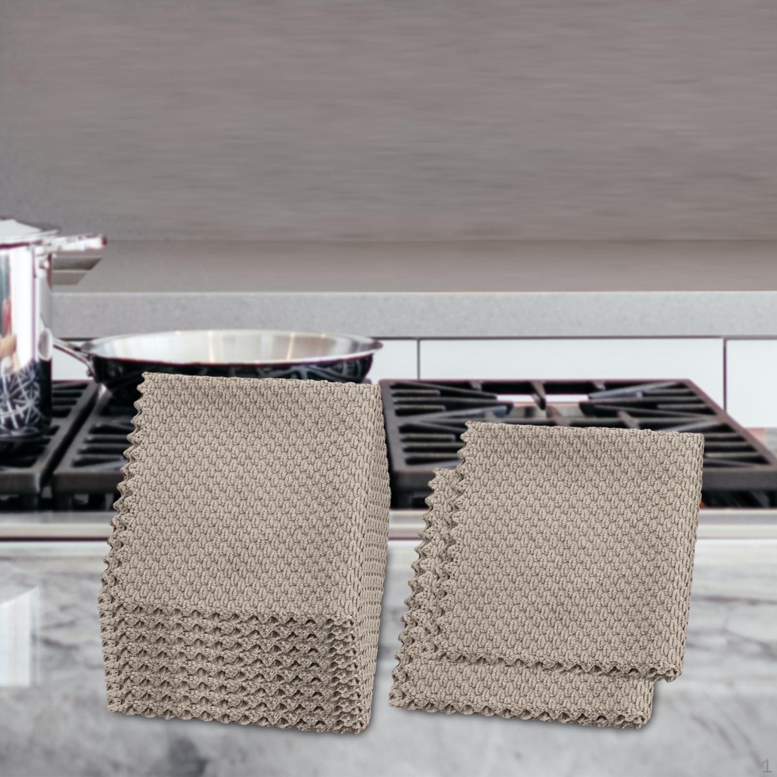 

10 Microfiber Cleaning Cloth Window Tea Towel for Countertop Household