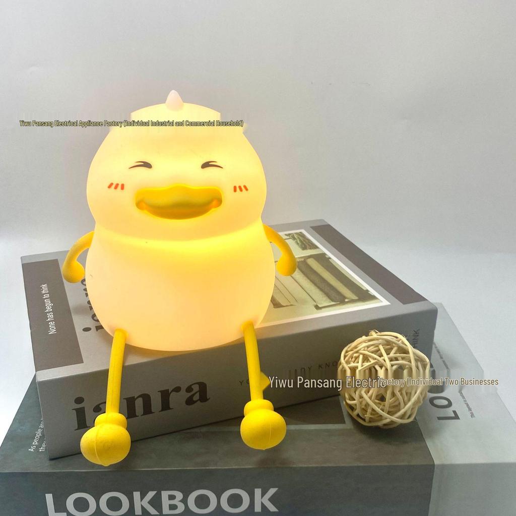 Silicone Panda Night Light: Baby Bedroom Lamp, Eye-Friendly & Rechargeable for Night Feeding