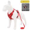 No Pull Dog Harness Pet Harness Leash Set Reflective Mesh Puppy Chest Strap for Small Medium Dogs Cats Adjustable Mesh Vest French Bulldog Chihuahua