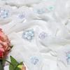 Snowflake Flower Embroidery Fabric DIY Hanfu Ancient Style Cheongsam Summer Skirt Children Clothing Baby Clothe Designer Fabric