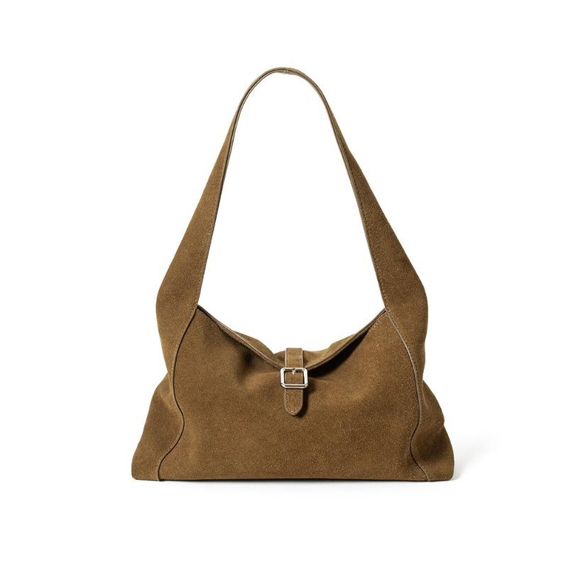 Leather Women's Bag Single-shoulder Bag Large Capacity Versatile Crossbody Bag for Commuting Simple Cowhide Tote Bag