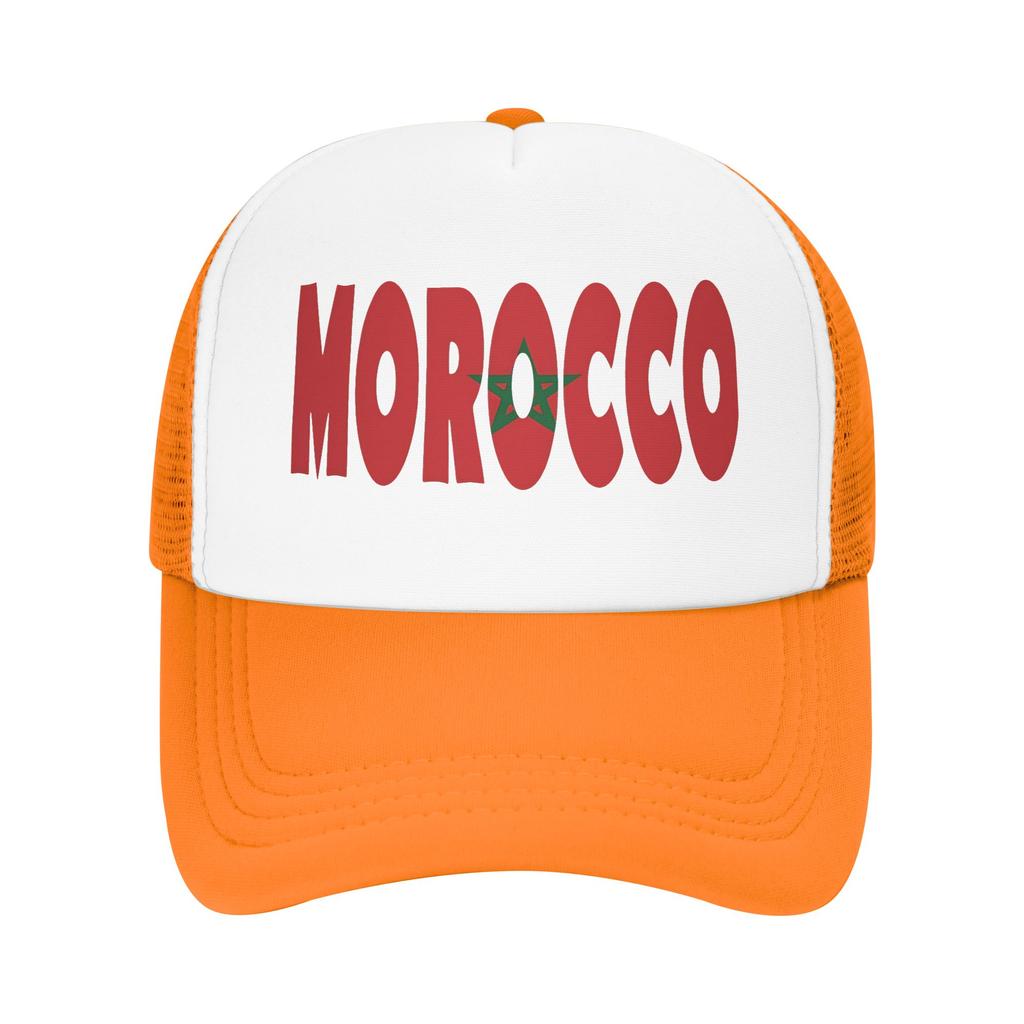 Unisex Women Morocco Flag Map Trucker Hat Vintage Mesh Baseball Cap Snapback Caps  Hats Sun Caps Adjustable Golf Hats Summer
