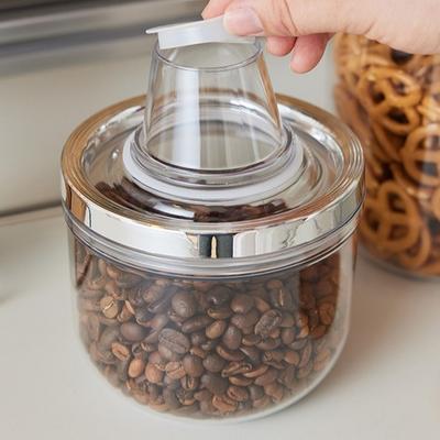 Refill Jar Food Storage Fresh Keeper Bin Jar Transparent Coffee Bean Food Storage Container Coarse Cereals Fridge Organizer
