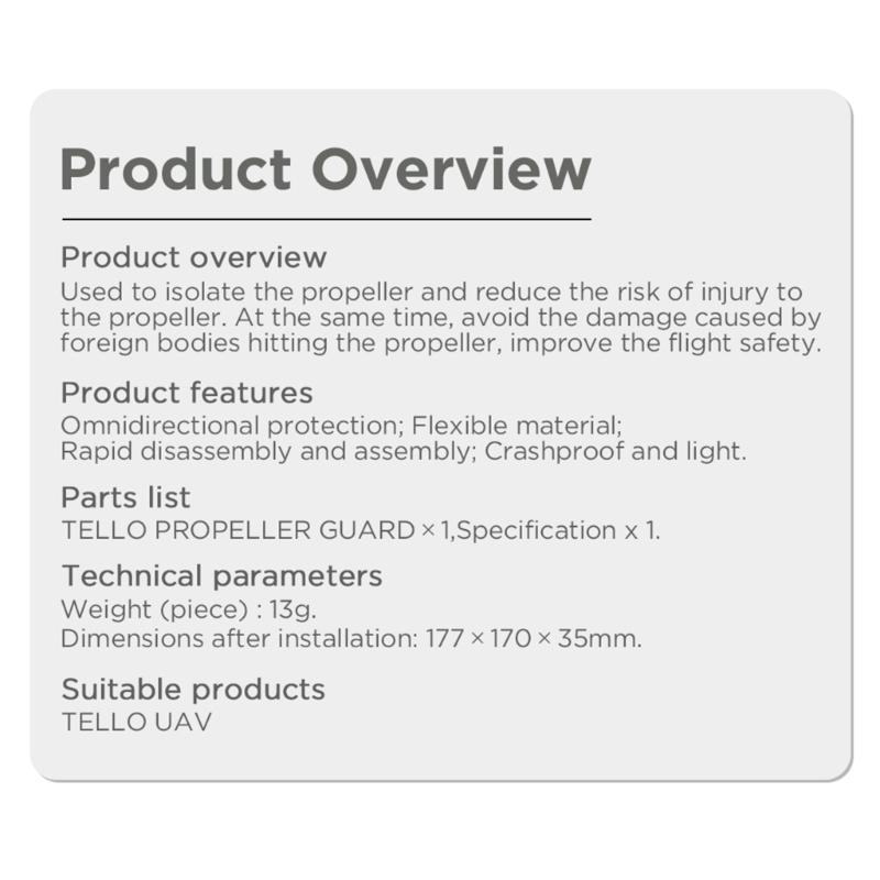 Propeller Guard for Tello Protector Fully Enclosed Protective Cage For Tello Accessories Lightweight