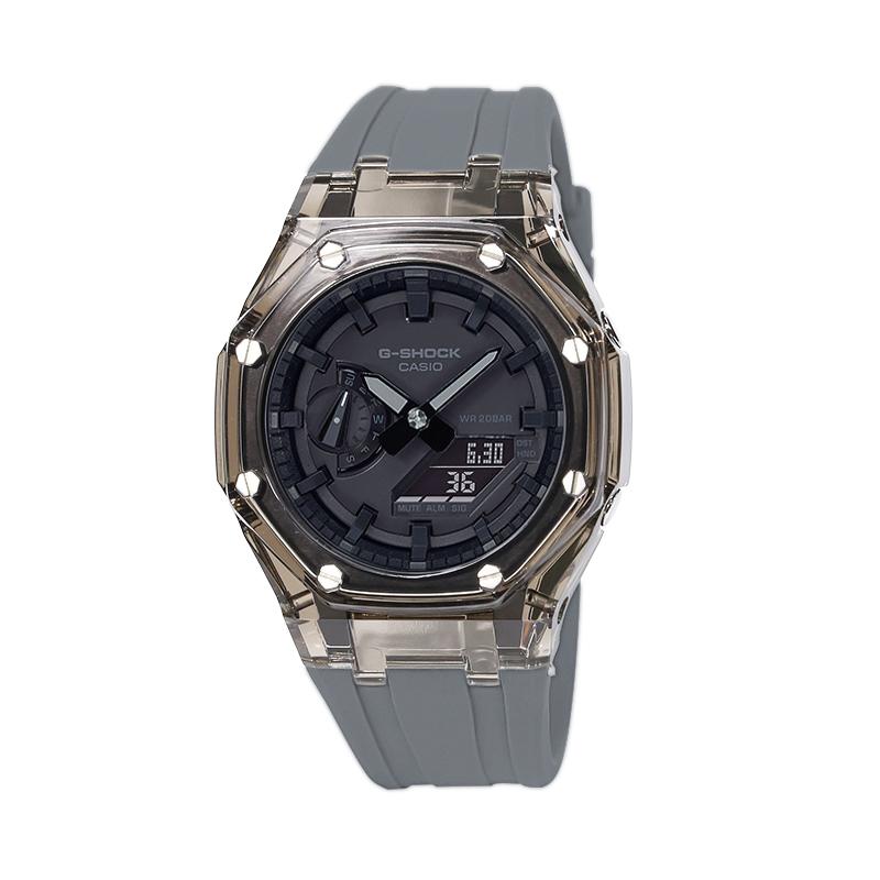 CASIO Unisex Liquid Crystal/Analog Dual Display Series Watch GA-2100-1A1(Watch4--)