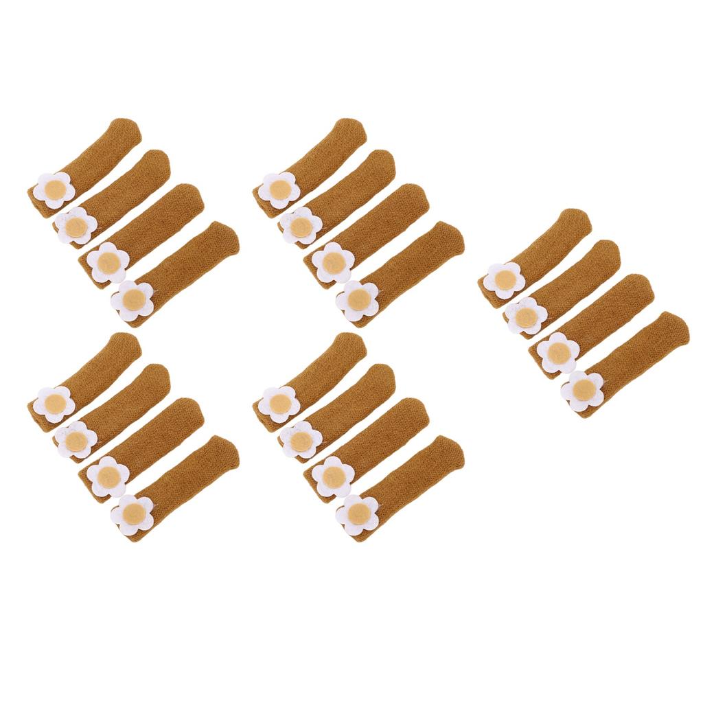 20 PCS Chair Leg Floor Protectors Thicken Table Feet Covers High Elastic Chair Leg Covers Furniture Caps Set for