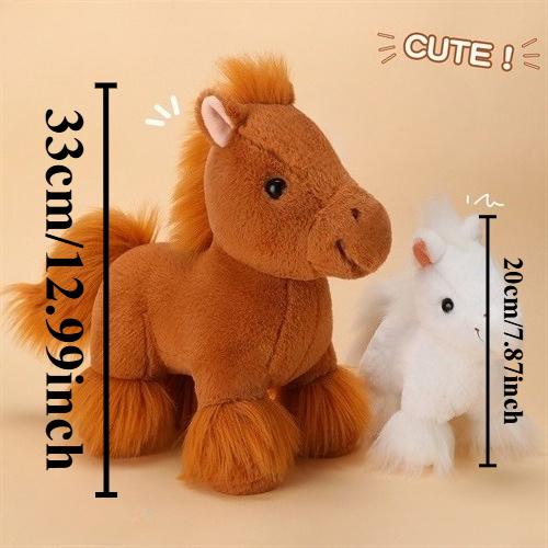 Simulované plyšové hračky poníka Měkký roztomilý plyšový poník Plyšová panenka koně Dekorační předměty do pokoje Dárek k narozeninám pro milovníka zvířat