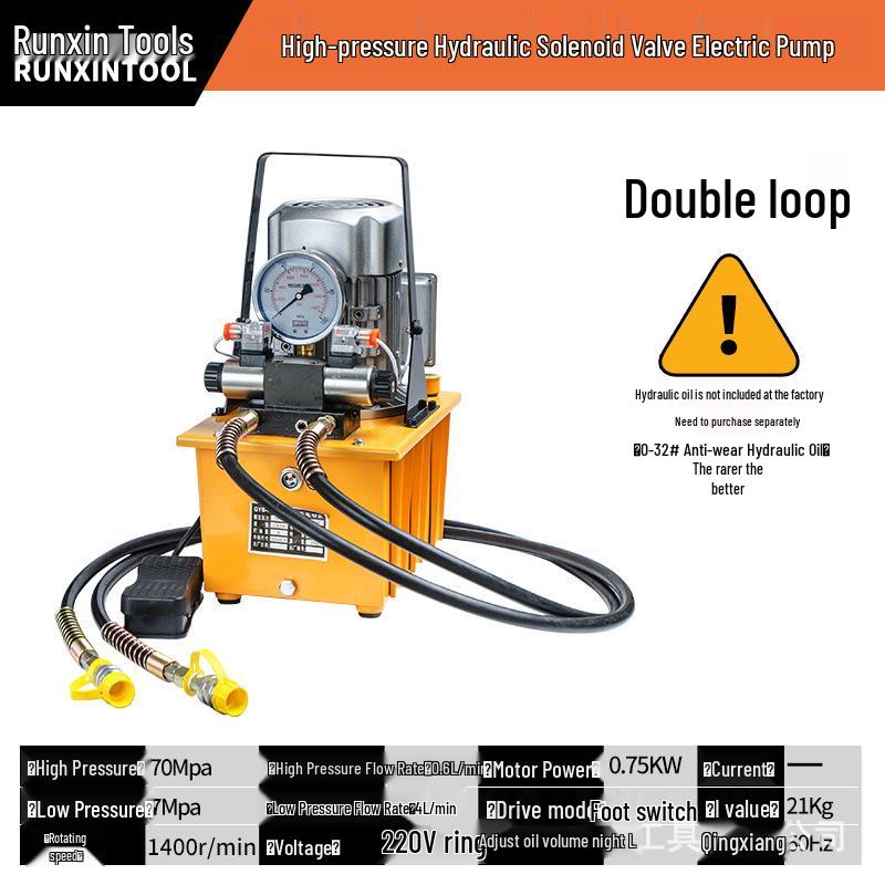 Industrial Electric Hydraulic Pump Station with Pressure Gauge, Compatible with Various Hydraulic Tools, for High-Efficiency Oil Supply.