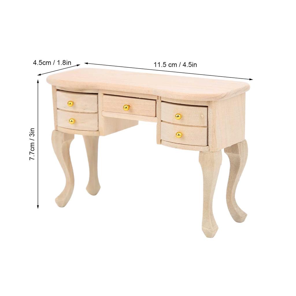 1/12 Dollhouse Simulated Table Desk Miniature Furniture Model Toy Accessory Children Gift