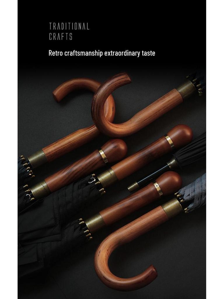 OLYCAT Olika Luxus Langstiel Doppelschirm - Winddicht, Sturmfest, Große Größe mit Kundenspezifischem Logo