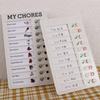 Children's Self-discipline Punch Card Student Message Checklist Chore Chart Memo Plastic Board