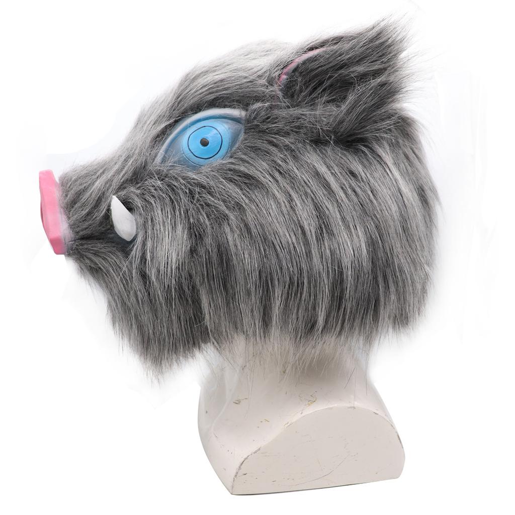 Mask Pig Head Mouth Latex Mask Ball Party Plush Pig Head Cover Halloween Festival Biology Japanese Anime Performance Cosplay