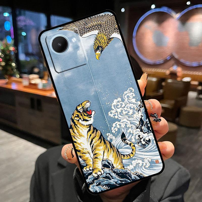 Fashion Animal Tiger Art Case For Realme 14 Pro Plus 13 12 11 15 GT6 GT7 Pro C55 C51 C35 C53 C61 C65 C67 C63 C71 C75