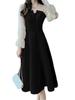 Babestar Sheer Sequin Long Sleeve Lace Perfect for Home and Formal Size Women's Dress, Knee-Length See-Through Dress, Weddings, Recitals, Reunions,