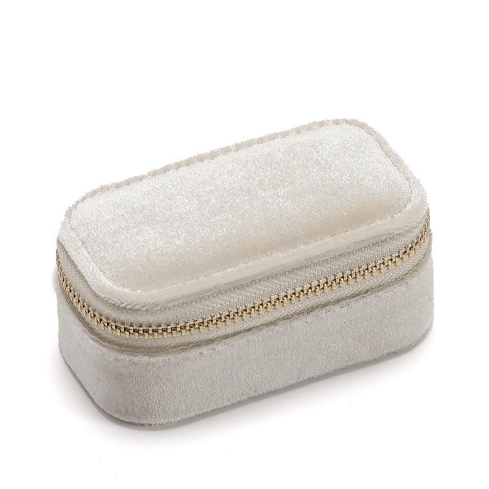 

Portable Gift Case Boxes Travel Jewelry Accessories Fashion Small Jewelry Organizer бежевий