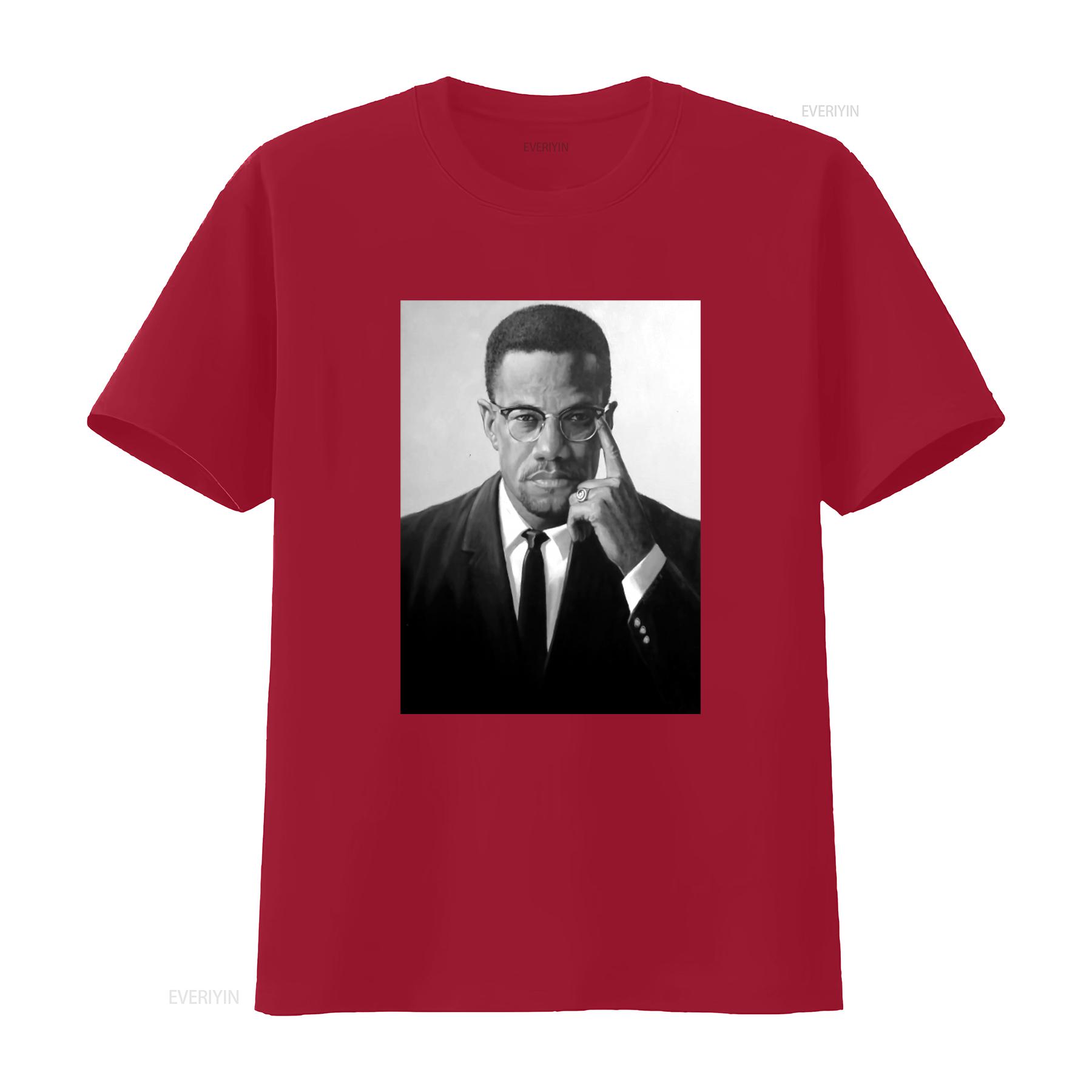 Malcom X Tribute African American Pride Black History Month Lives Matter T Shirt vintage Washed streetwear Stretched Slightly S