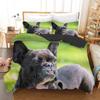 Bulldog Duvet Cover Set Polyester Bulldog Twin Bedding Set Black as well as White Style Animal Theme Double Queen King Size Quilt Cover