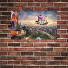 Vibrant Mermaid Princess Canvas Artwork Modern Fairytale Kids Room Decoration