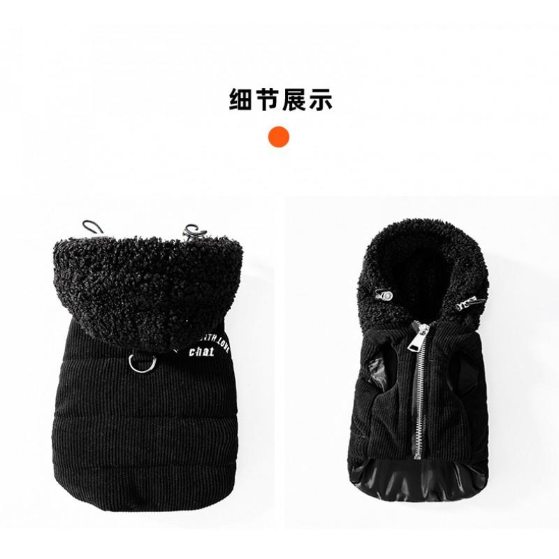 Pet Cat Hooded Quilted Vest Winter Warm Coat Thick Windproof Cotton Puffer Small To Large Cats