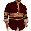 Herren Business Casual Langarm Gestreiftes Hemd für Arbeit Alltag