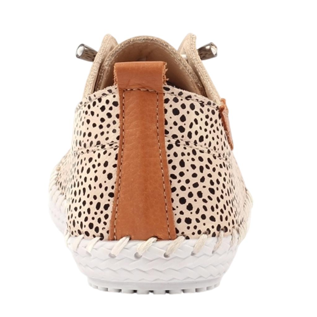 Lunar Damen St Ives Animal Print Leder Weiche Sneaker