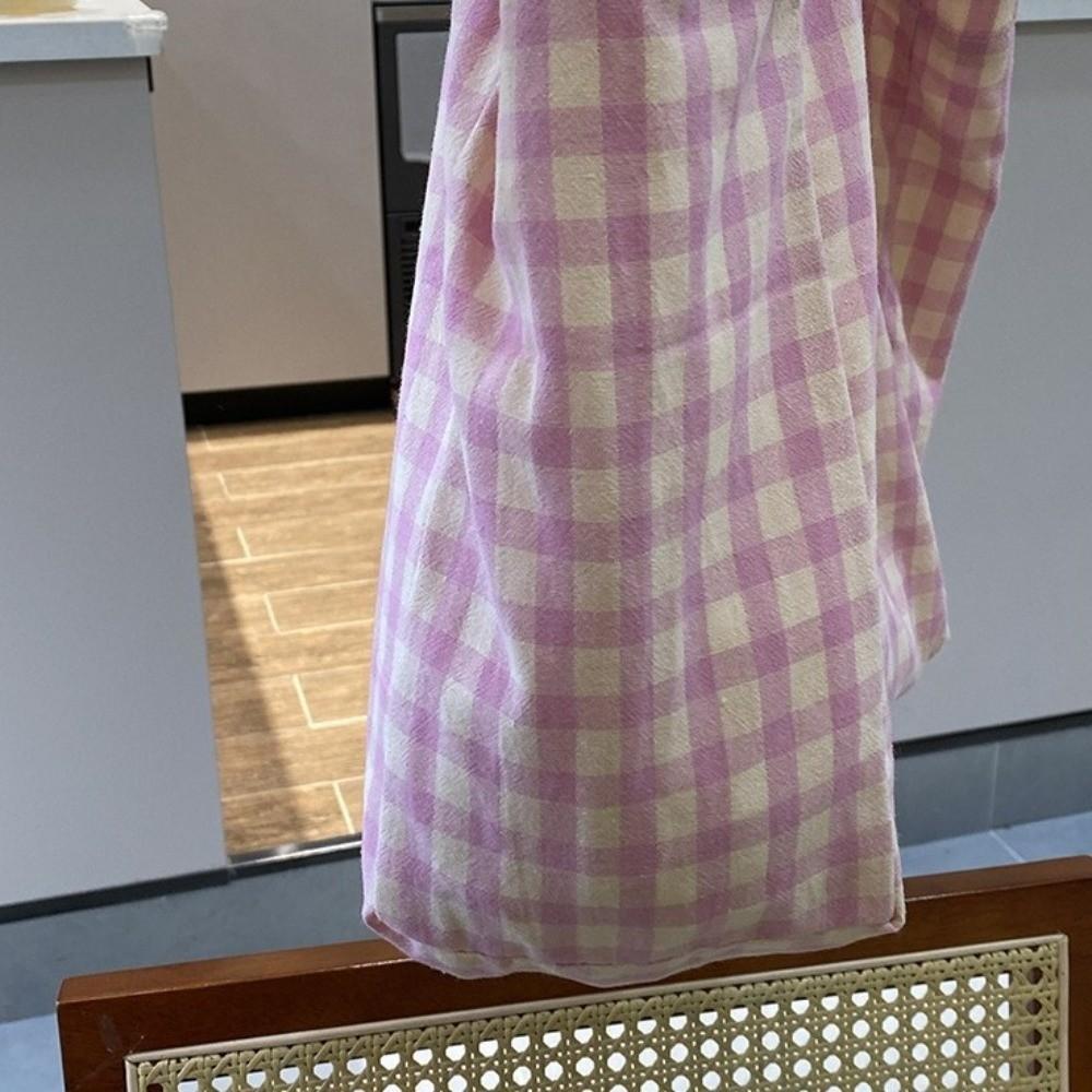 Letter Plaid Shoulder Bag Candy Color Large Capacity Crossbody Bag Fashion Canvas Tote Bag  Daily