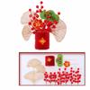 Creative New Year Lucky Decoration Simulated Chinese Style Blessing Flower Bucket Traditional DIY House Decor Basket