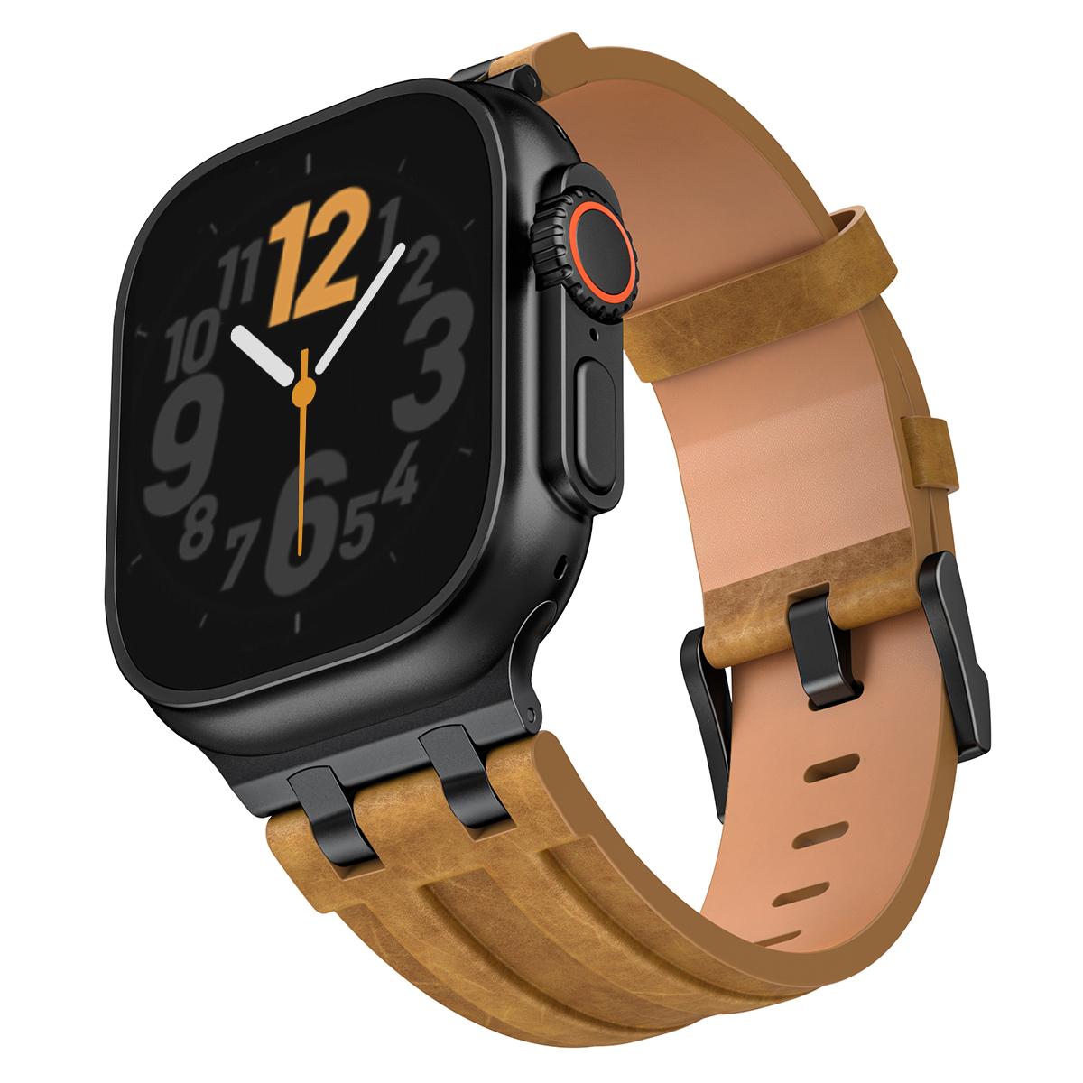 

Металлический+Кожаный Ремешок Для Apple Watch Ultra 3/2 49мм 42 44 45 46ММ Высококачественный Ремешок Для Iwatch S 11 10 9 8 7 6 5 SE3 Браслет 42-44-45-49MM