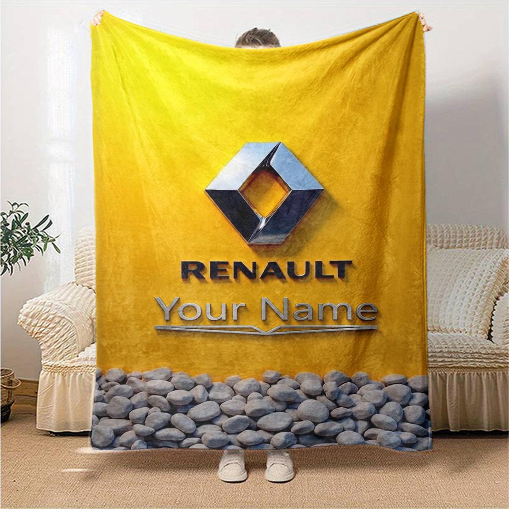 Renault Customize Your Name Blanket Cozy Customizable Blanket Soft Warm Cozy for Couch Home Decor Office Living Room for All Occasions