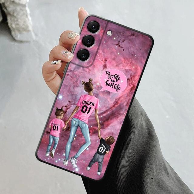 Shell For Samsung Galaxy S23 S22 S21 S20 Fe Ultra S10 S9 S8 Plus Note 20ultra 10plus Case Cover Mom Princess Baby Girl Woman