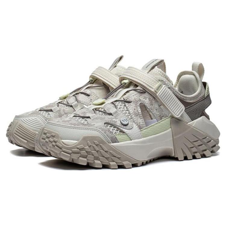Li Ning CF Linian V2 Rutschfest Abriebfest Niedrig geschnittene Sport-Freizeitschuhe Herren Mondlichtgrau AGLT079-1