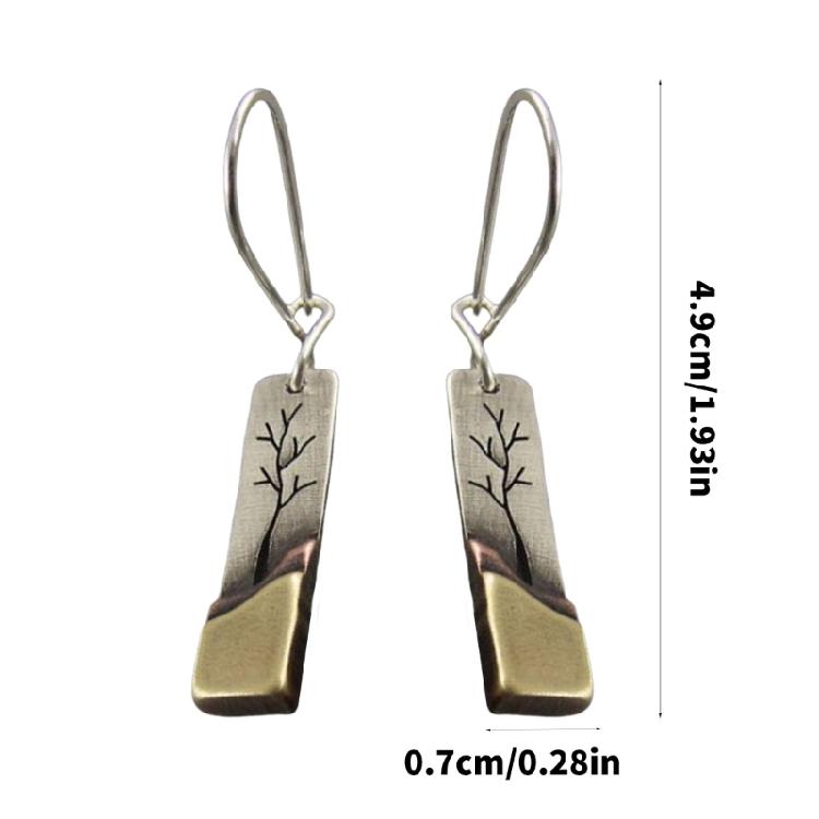 Stilvolles Leben Bäume Ohrringe Accessoires Elegante Lebensbäume Ohrringe Symbolisieren Frieden und Energie im Retro-Design