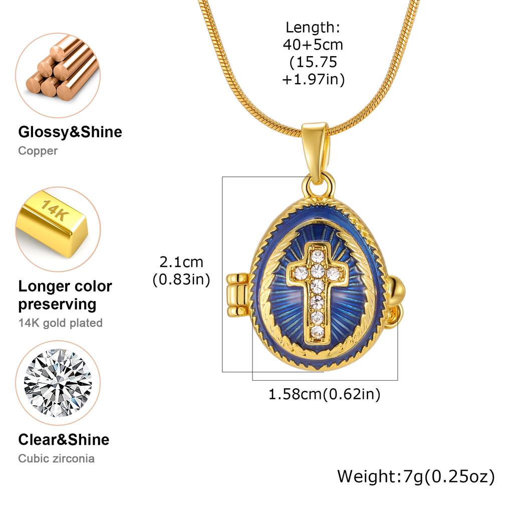 Vintage Enamel Colorful Easter Egg Pendant Necklace Eggshell Locket Openable Charm Necklace Fashion Jewelry Party Gift for Women