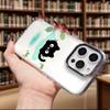 Black Cat In Puddle with Frogs Transparent Phone Case for IPhone 14 15 16 13 12 11 Pro Max 12 XS Max Anti-Scratch Soft Cover