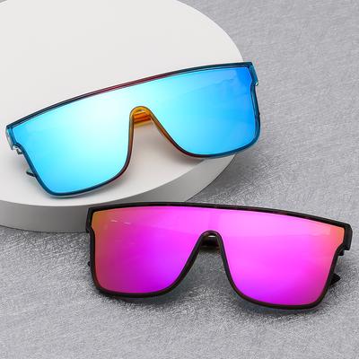 Occhiali da ciclismo alla moda europea e americana da uomo, occhiali da sole sportivi per esterni, occhiali da sole congiunti, occhiali da sole colorati con pellicola vera da donna.