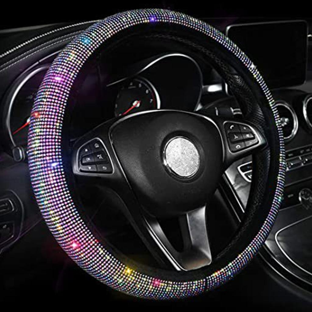 Car Steering Wheel Cover 15in Stylish Shiny Antislip Steering Wheel Protector for Most Cars