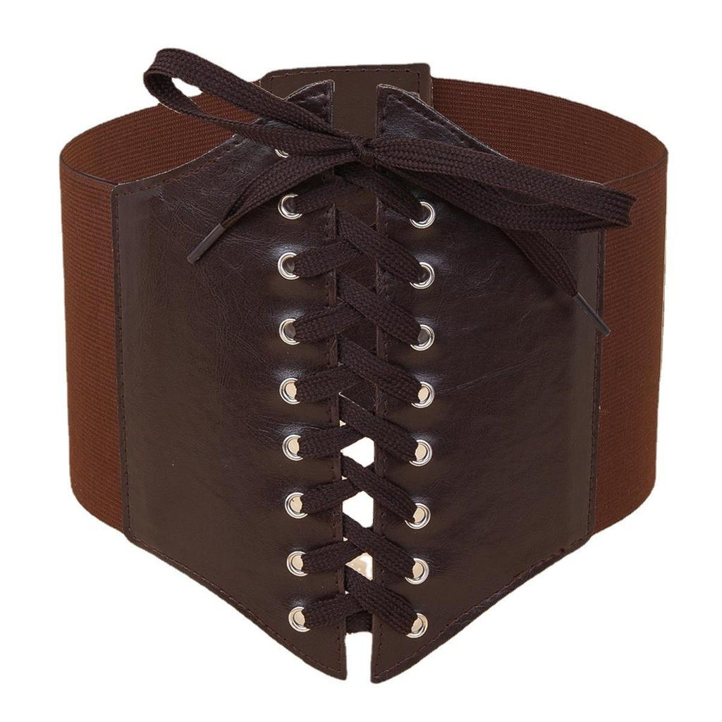 Women's Decorative Simple All-Match Fashionable Wide Elastic Waist Belt