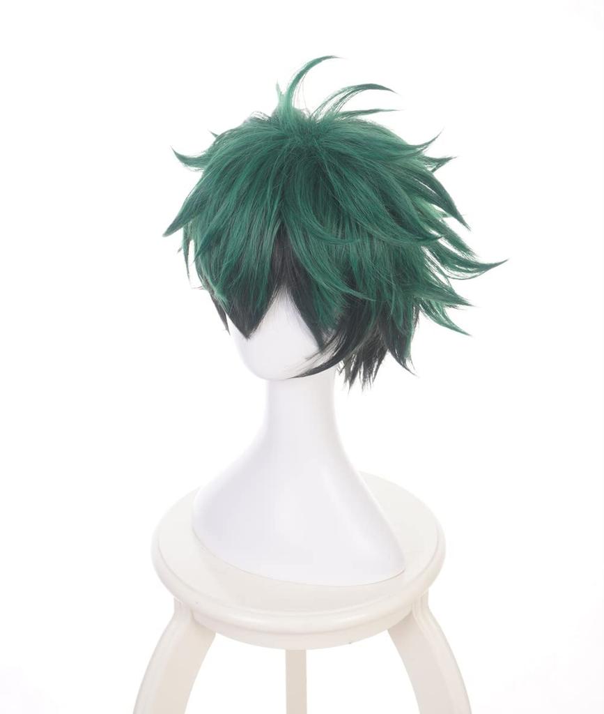 Eileen My Hero Academia Izuku Midoriya Wig, Heat-Resistant, Disguise Wig, Anime Wig, School Festival Wig, Includes Net