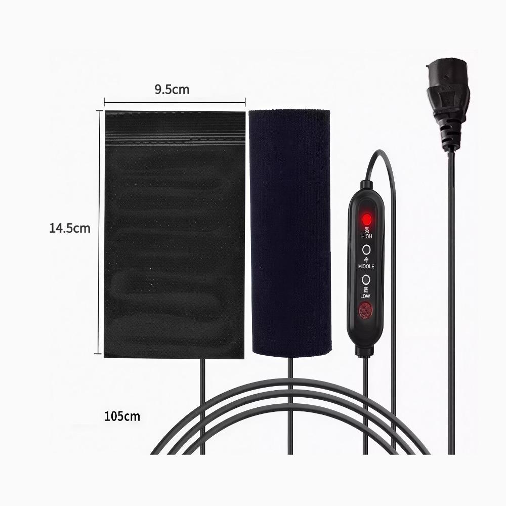 12V USB Motorcycle Electric Heated Grip Cover 3 Gears Electric Heated Handle Cover Handlebar Heater Warmer for Outdoor Riding